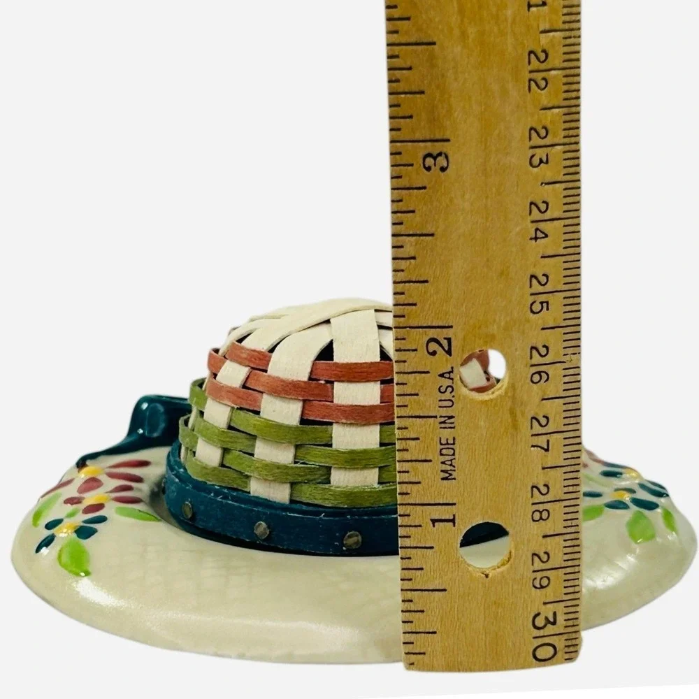 Longaberger MINIATURE SPRING BONNET Collectors Club‎ Basket & Base with Box 2013